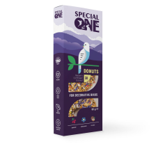 Пончик Special One «Барбарис, василек, кокос» для декоративных птиц, 60 г Пончик Special One «Барбарис, василек, кокос» для декоративных птиц, 60 г