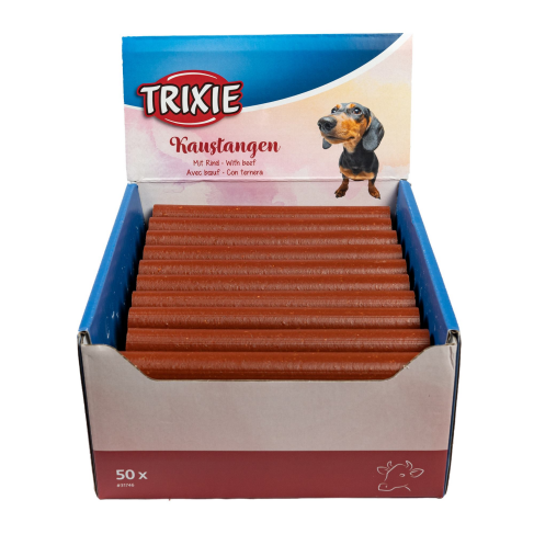 Лакомство Trixie для собак Палочки жевательная с говядиной 17 см 65г 50 шт - фото 4