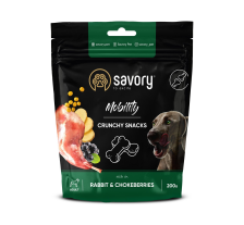 Хрустящие лакомства Savory для здоровья костей и суставов собак, кролик и черноплодная рябина, 200 г Хрустящие лакомства Savory для здоровья костей и суставов собак, кролик и черноплодная рябина, 200 г