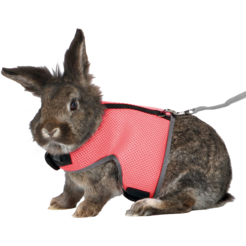 Шлейка с поводком Trixie Soft для большого кролика, нейлон, XL: 25-40 см (цвета в ассортименте) - фото 2