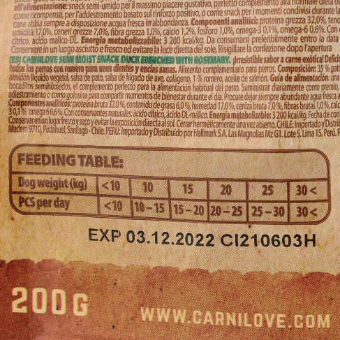 Ласощі Carnilove Dog Semi Moist для собак, качка та розмарин, 200 г - фото 4