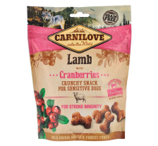 Лакомство Carnilove Dog Crunchy Snack для собак, ягненка и клюква, 200 г Лакомство Carnilove Dog Crunchy Snack для собак, ягненка и клюква, 200 г