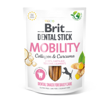 Лакомства для собак Brit Dental Stick Mobility для мобильности суставов, коллаген и куркума, 7 шт, 251 г Лакомства для собак Brit Dental Stick Mobility для мобильности суставов, коллаген и куркума, 7 шт, 251 г