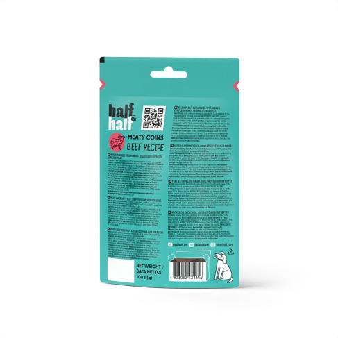 Лакомства для собак Half&amp;Half в форме мясных монеток с говядиной, 100 г - фото 5