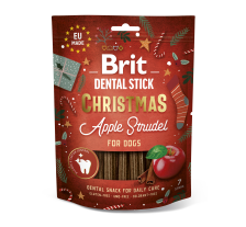 Лакомство для собак Brit Dental Stick Christmas Apple Strudel рождественский яблочный штрудель 7 шт 251 г Лакомство для собак Brit Dental Stick Christmas Apple Strudel рождественский яблочный штрудель 7 шт 251 г
