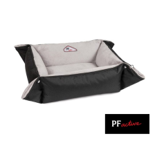 Лежак-трансформер Pet Fashion «Simon» для собак, 54х66х20 см, серый/черный