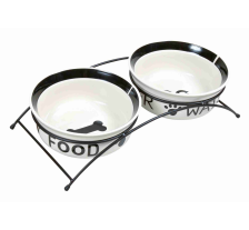 Миски Trixie Eat on Feet для собак, на металлической подставке, керамические, 20 см, 2х1.6 л Миски Trixie Eat on Feet для собак, на металлической подставке, керамические, 20 см, 2х1.6 л