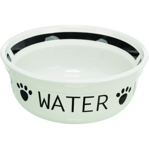 Миска Trixie Water керамічна для собак 0,25 d 13 см біло-чорна - фото 2