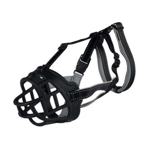 Намордник Trixie Muzzle Flex для собак, силиконовый, M-L 22 см (черный) - фото 1