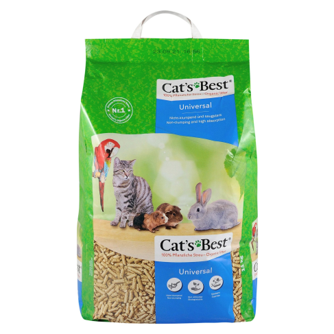 Наполнитель Cat&rsquo;s Best Universal для домашних животных, деревянный, 20 л/11 кг - фото 1