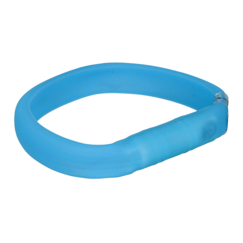 Нашийник Trixie Flash для собак, силіконовий, з підсвічуванням та USB, M-L: 50 cм/30 мм, синій - фото 1