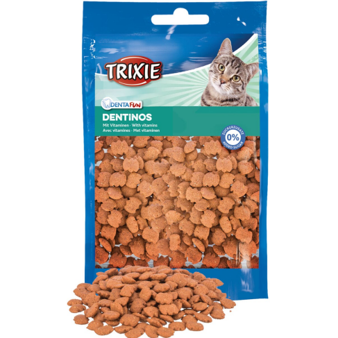 Витамизированное лакомство Trixie Denta Fun Dentinos для кошек для здоровья зубов 50 г - фото 2