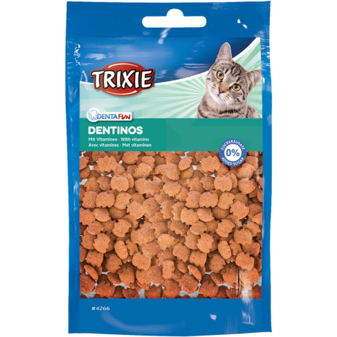 Витамизированное лакомство Trixie Denta Fun Dentinos для кошек для здоровья зубов 50 г - фото 1
