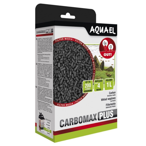 Наполнитель Aquael для фильтра CarboMax Plus активированный уголь, 2 шт, 1 л - фото 1