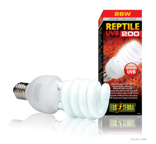Лампа террариумная Exo Terra Reptile для пустынных рептилий, ультрафиолетовая, люминесцентная, 26 W, E27 Лампа террариумная Exo Terra Reptile для пустынных рептилий, ультрафиолетовая, люминесцентная, 26 W, E27