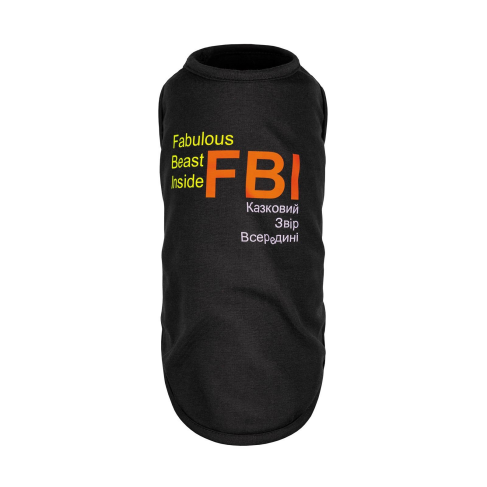 Борцовка Pet Fashion &laquo;FBI&raquo; для собак, размер M, черная - фото 1