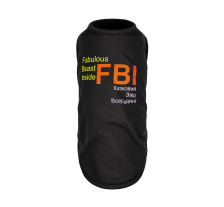 Борцівка Pet Fashion «FBI» для собак, розмір S, чорна