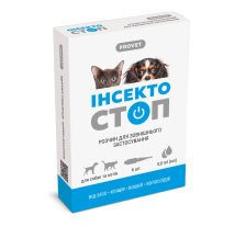 Капли на холку ProVET «Инсектостоп» для кошек и собак от 4 до 10 кг, 6 пипеток (от внешних паразитов) Капли на холку ProVET «Инсектостоп» для кошек и собак от 4 до 10 кг, 6 пипеток (от внешних паразитов)