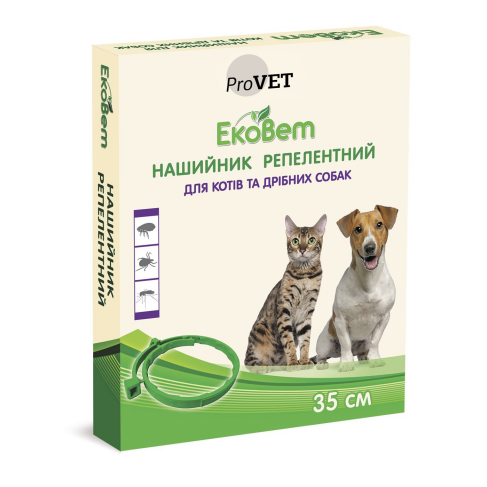 Ошейник от блох и клещей ProVET &laquo;ЭкоВет&raquo; для кошек и малых собак 35 см (репеллентный) - фото 3