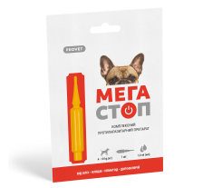 Капли ProVET «Мега Стоп» для собак 4-10 кг, 1 пипетка (от внешних и внутренних паразитов) Капли ProVET «Мега Стоп» для собак 4-10 кг, 1 пипетка (от внешних и внутренних паразитов)