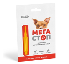 Капли ProVET «Мега Стоп» для собак 10-20 кг, 1 пипетка (от внешних и внутренних паразитов) Капли ProVET «Мега Стоп» для собак 10-20 кг, 1 пипетка (от внешних и внутренних паразитов)