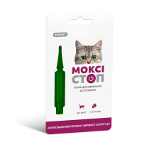 Антигельминтный препарат ProVET «Моксистоп» для кошек до 4 кг (1 пипетка) Антигельминтный препарат ProVET «Моксистоп» для кошек до 4 кг (1 пипетка)