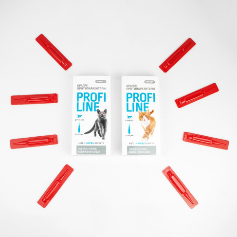 Краплі Provet Profiline для котів 4-8 кг, 4 піпетки по 1,0 мл (інсектоакарицид) - фото 3