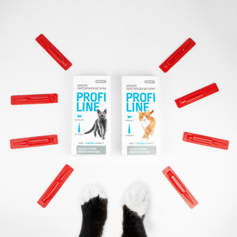 Краплі Provet Profiline для котів 4-8 кг, 4 піпетки по 1,0 мл (інсектоакарицид) - фото 4