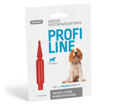 Капли Provet Profiline для собак 4-10 кг, 1 пипетка 1,0 мл (инсектоакарицид) Капли Provet Profiline для собак 4-10 кг, 1 пипетка 1,0 мл (инсектоакарицид)