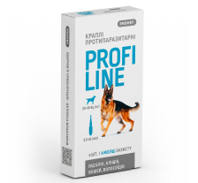 Капли Provet Profiline для собак 20-40 кг, 4 пипетки по 3,0 мл (инсектоакарицид) Капли Provet Profiline для собак 20-40 кг, 4 пипетки по 3,0 мл (инсектоакарицид)