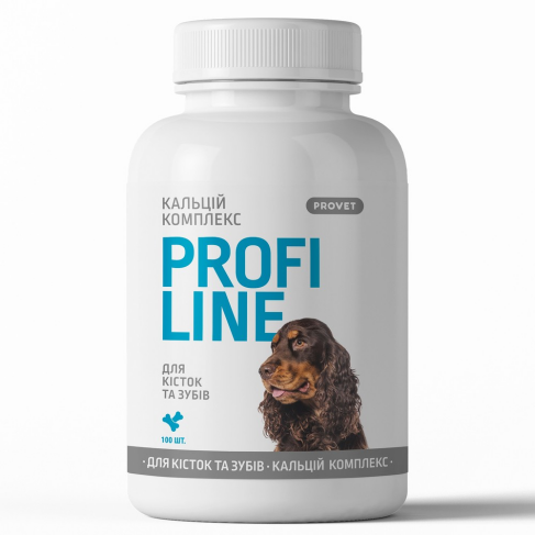 Вітаміни Provet Profiline для собак, Кальцій Комплекс для кісток та зубів, 100 таб. - фото 1