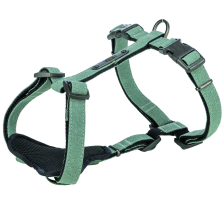 Шлея Trixie CityStyle H-harness для собак хлопок L–XL 75–120 см 25 мм светло-зеленый