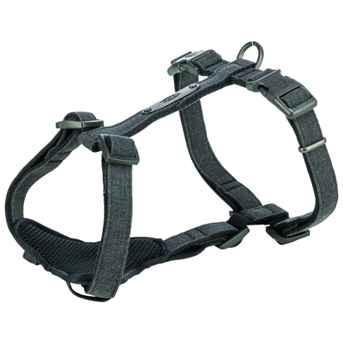 Шлея Trixie CityStyle H-harness для собак хлопок L&ndash;XL 75&ndash;120 см 25 мм черный - фото 1