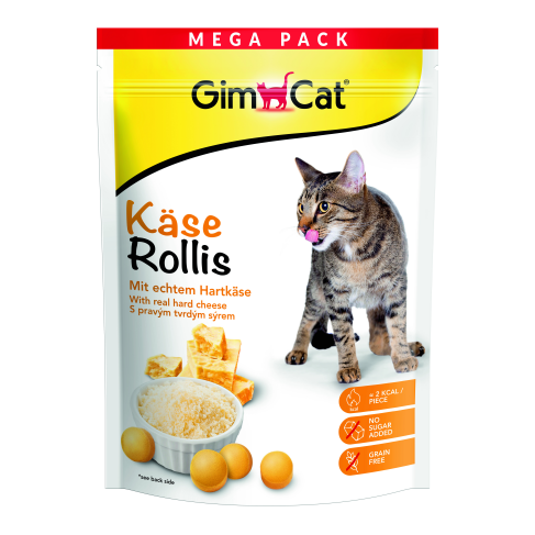 Вітамінізовані таблетки для котів GimCat Kase Rollis сирні кульки, пауч, 425 г - фото 3