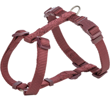 Шлея Trixie Premium H-harness для собак S–M 42–60 см 15 мм бордовый