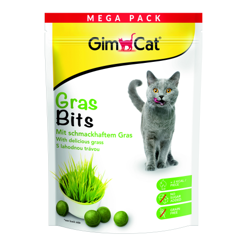Вітамінізовані таблетки для котів GimCat Gras Bits трав&#039;яні кульки, пауч, 425 г - фото 3