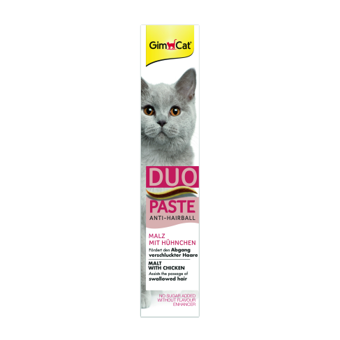Паста для котів з чутливим травленням GimCat DUO PASTE Anti-hairball malt with chicken мальт та курка, 50 г - фото 3