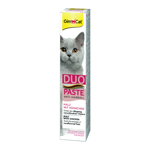 Паста для котів з чутливим травленням GimCat DUO PASTE Anti-hairball malt with chicken мальт та курка, 50 г - фото 1
