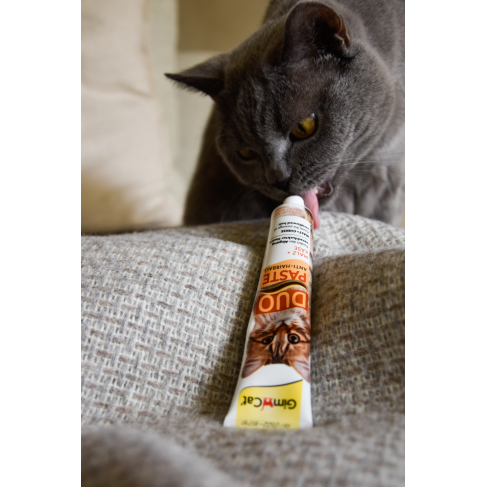 Паста для котів з чутливим травленням GimCat DUO PASTE Anti-hairball malt with cheese мальт та сир, 50 г - фото 4