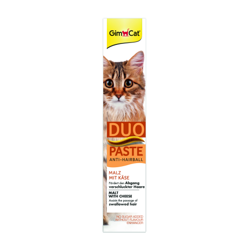 Паста для котів з чутливим травленням GimCat DUO PASTE Anti-hairball malt with cheese мальт та сир, 50 г - фото 3