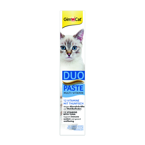 Паста для котів GimCat DUO PASTE Multi-vitamin 12 vitamins with tuna 12 вітамінів та тунець, 50 г - фото 3