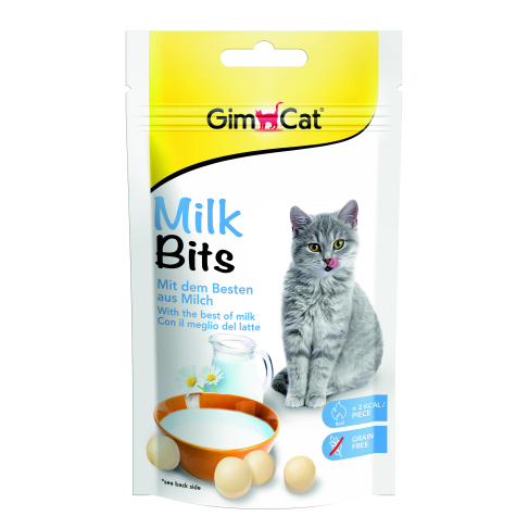 Витамизированные лакомства для кошек GimCat MilkBits с молоком, 40 г - фото 1