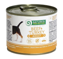 Влажный корм для взрослых собак всех пород с говядиной и индейкой Nature's Protection Adult Beef&Turkey 200г Влажный корм для взрослых собак всех пород с говядиной и индейкой Nature's Protection Adult Beef&Turkey 200г