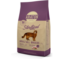 Полноценный сухой корм для стерилизованных кошек ARATON STERILISED Adult All Breeds 1,5кг Полноценный сухой корм для стерилизованных кошек ARATON STERILISED Adult All Breeds 1,5кг