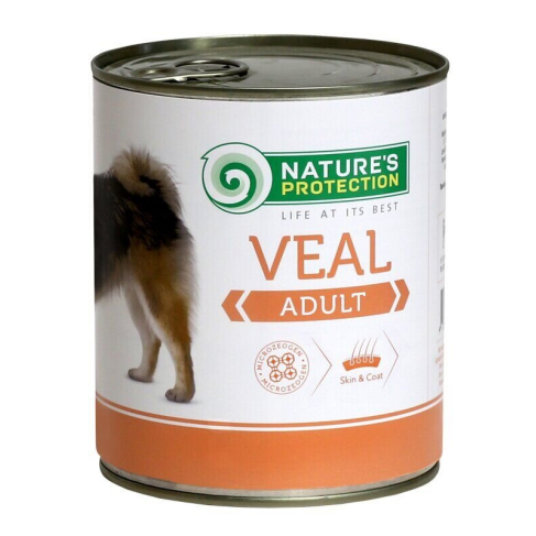 Вологий корм для дорослих собак всіх порід з телятиною Nature&#039;s Protection Adult Veal 400г - фото 1