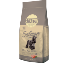 Полноценный сухой корм с лососем для взрослых собак всех пород ARATON SALMON Adult All Breeds 15кг