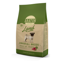 Полноценный сухой корм для молодых собак с ягнятиной и рисом ARATON LAMB Junior All Breeds 3кг