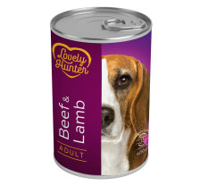 Влажный корм для взрослых собак с говядиной и ягненком Lovely Hunter Adult Beef and Lamb 400 г Влажный корм для взрослых собак с говядиной и ягненком Lovely Hunter Adult Beef and Lamb 400 г