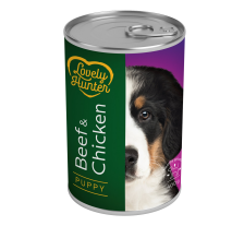 Влажный корм для щенков с говядиной и курицей Lovely Hunter Puppy Beef and Chicken 400 г Влажный корм для щенков с говядиной и курицей Lovely Hunter Puppy Beef and Chicken 400 г