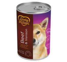 Влажный корм для взрослых собак с телятиной и олениной Lovely Hunter Adult with Beef and Venison 800 г Влажный корм для взрослых собак с телятиной и олениной Lovely Hunter Adult with Beef and Venison 800 г